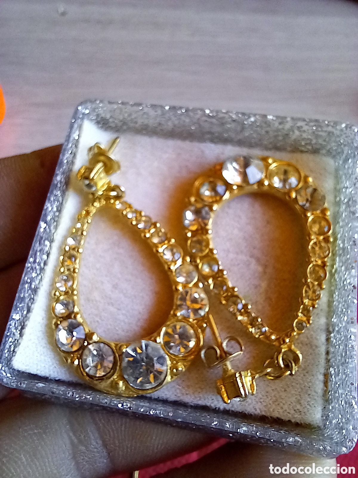 Joyeria: LOTE RESTOS DE PENDIENTES Y CADENA CON FLORES - Foto 15