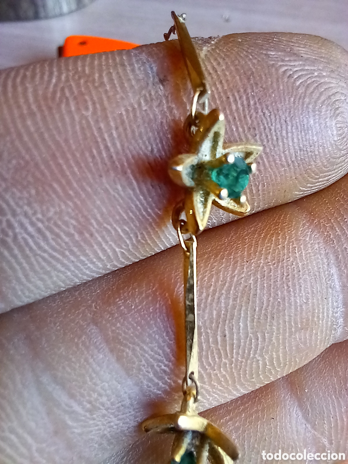 Joyeria: LOTE RESTOS DE PENDIENTES Y CADENA CON FLORES - Foto 17
