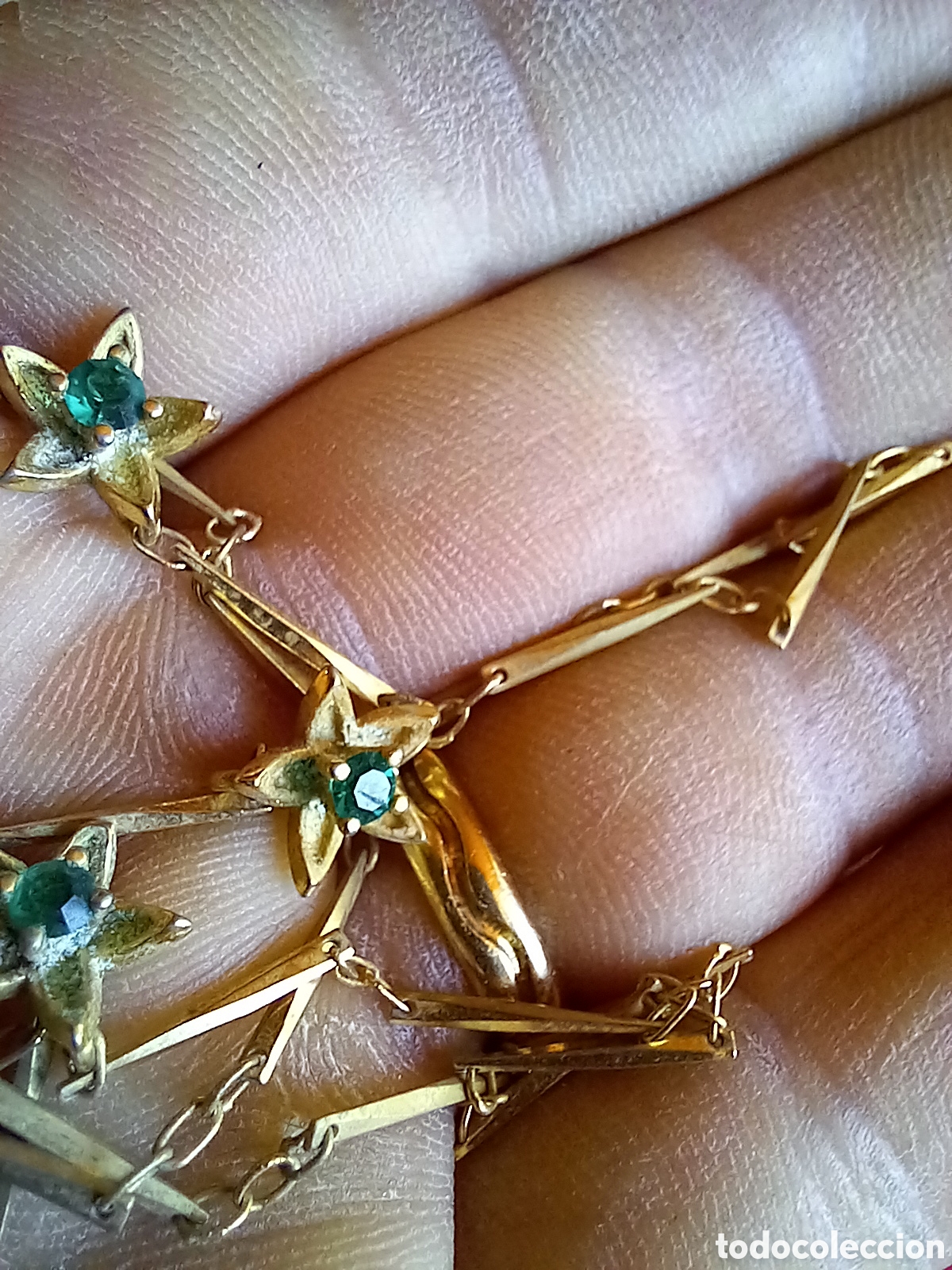 Joyeria: LOTE RESTOS DE PENDIENTES Y CADENA CON FLORES - Foto 20