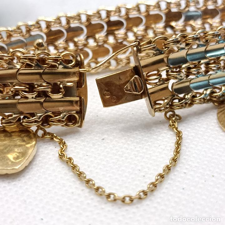 Joyeria: Brazalete Pulsera Oro de Ley 18K. - Foto 8