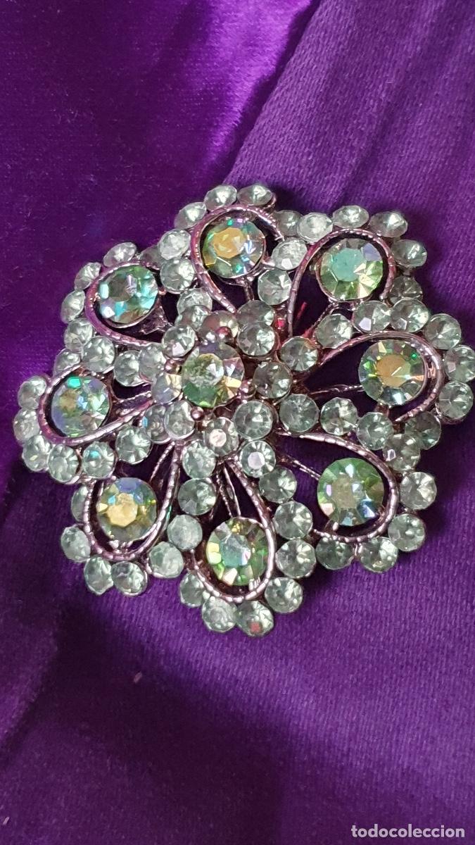 Joyeria: Broche de piedras brillantes verdes - Foto 1