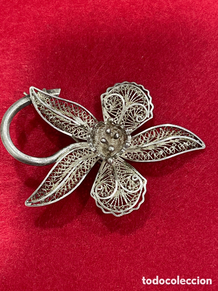 Joyeria: Bonito broche en filigrana de plata de ley. - Foto 1