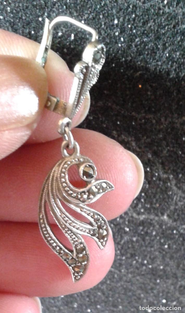 Joyeria: ANTIGUOS PENDIENTES DE PLATA CON MARQUESITAS - Foto 3