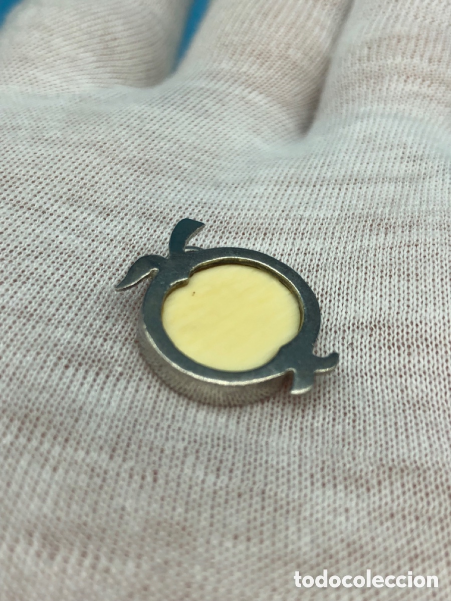 Joyeria: Antiguo colgante de plata y marfil - Foto 2