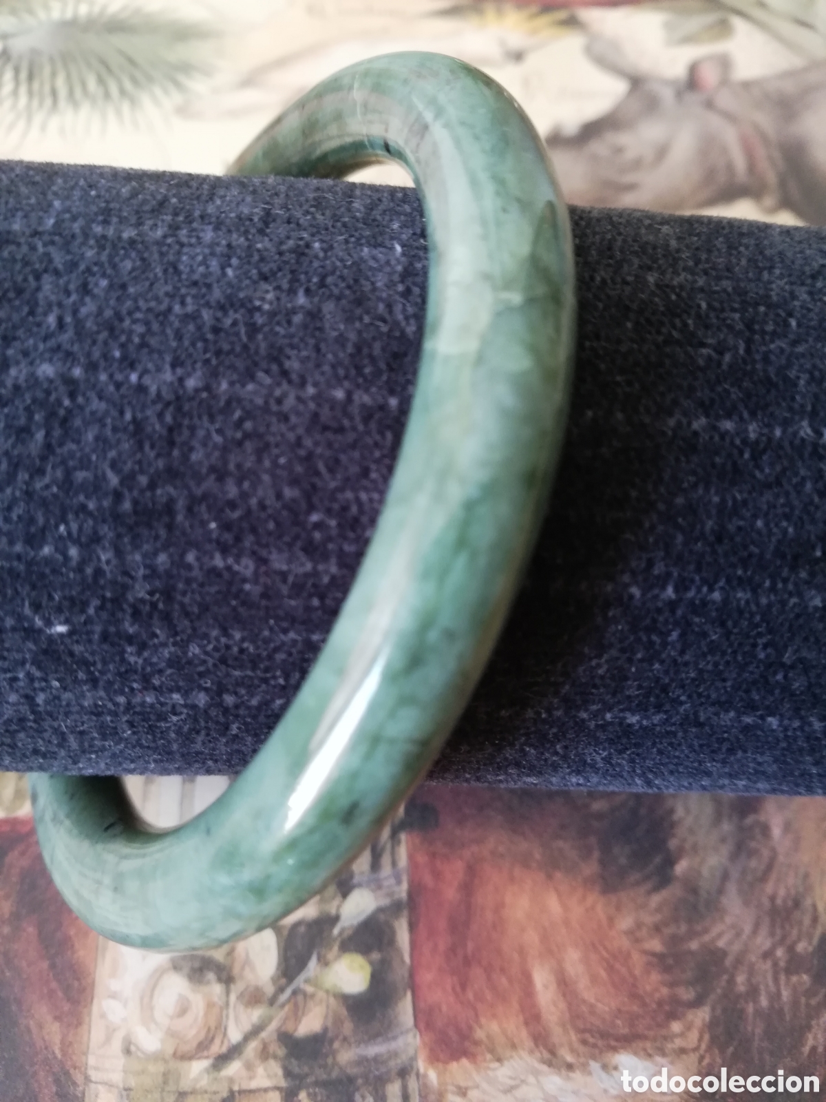 Joyeria: ANTIGUA PULSERA DE JADE VERDE. - Foto 3