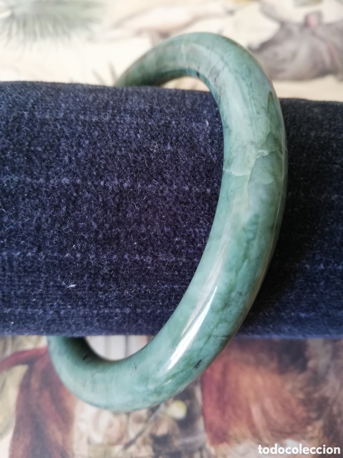 Joyeria: ANTIGUA PULSERA DE JADE VERDE. - Foto 5