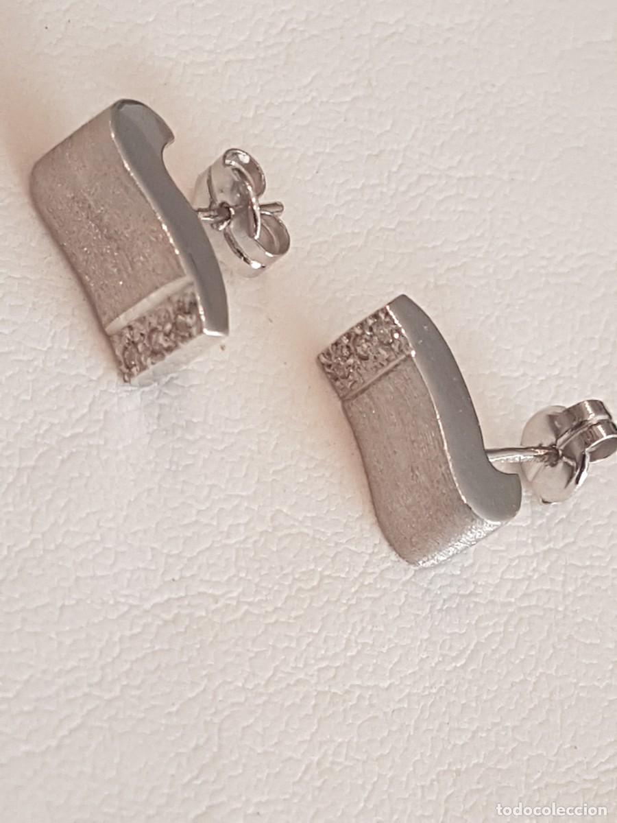 Joyeria: PENDIENTES ORO BLANCO 18K CON BRILLANTES - Foto 4