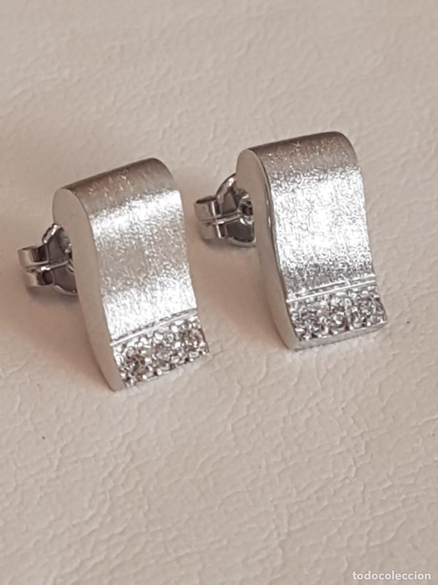 Joyeria: PENDIENTES ORO BLANCO 18K CON BRILLANTES - Foto 2