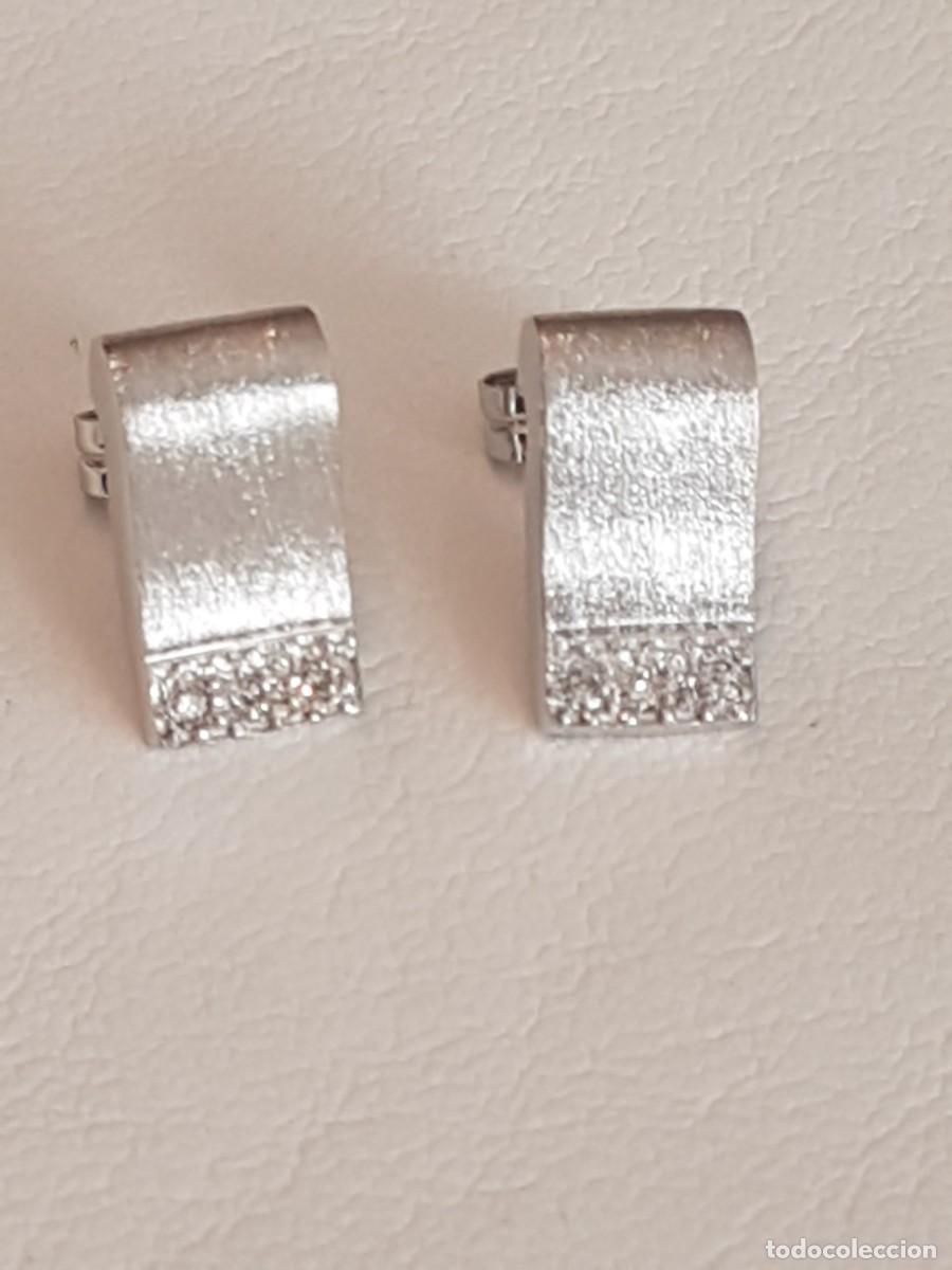 Joyeria: PENDIENTES ORO BLANCO 18K CON BRILLANTES - Foto 5