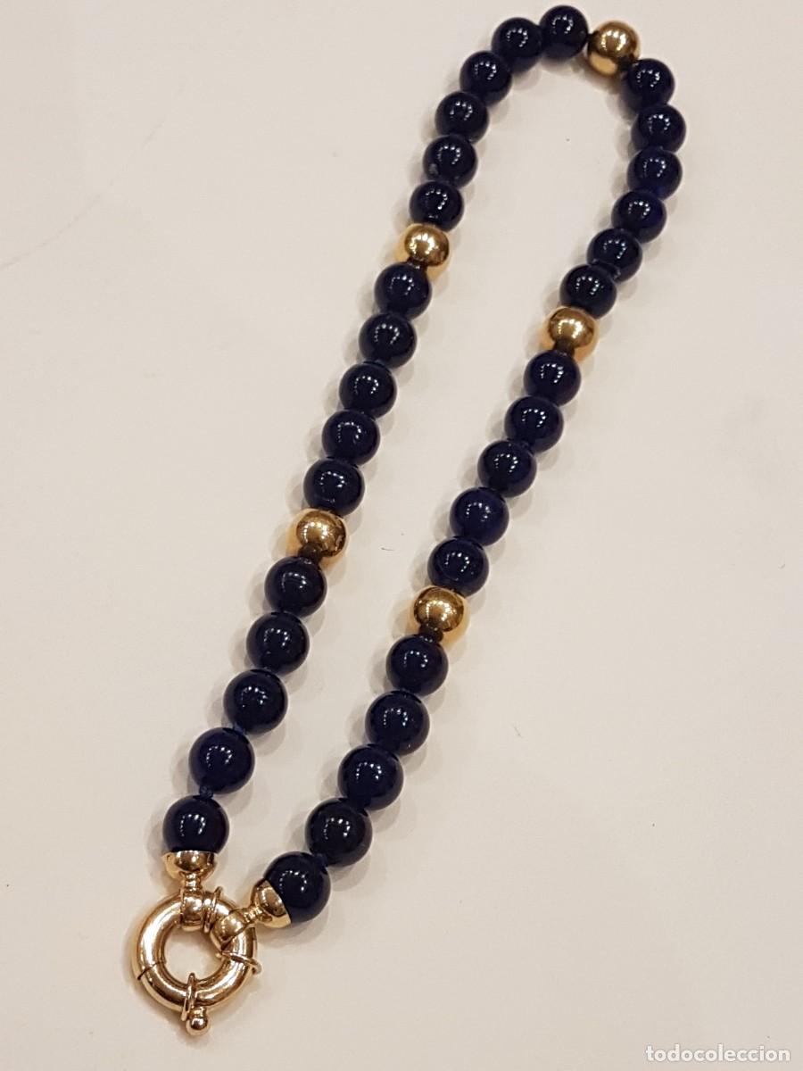 Joyeria: COLLAR DE LAPISLAZULI CIERRE Y BOLAS DE ORO 18K - Foto 3