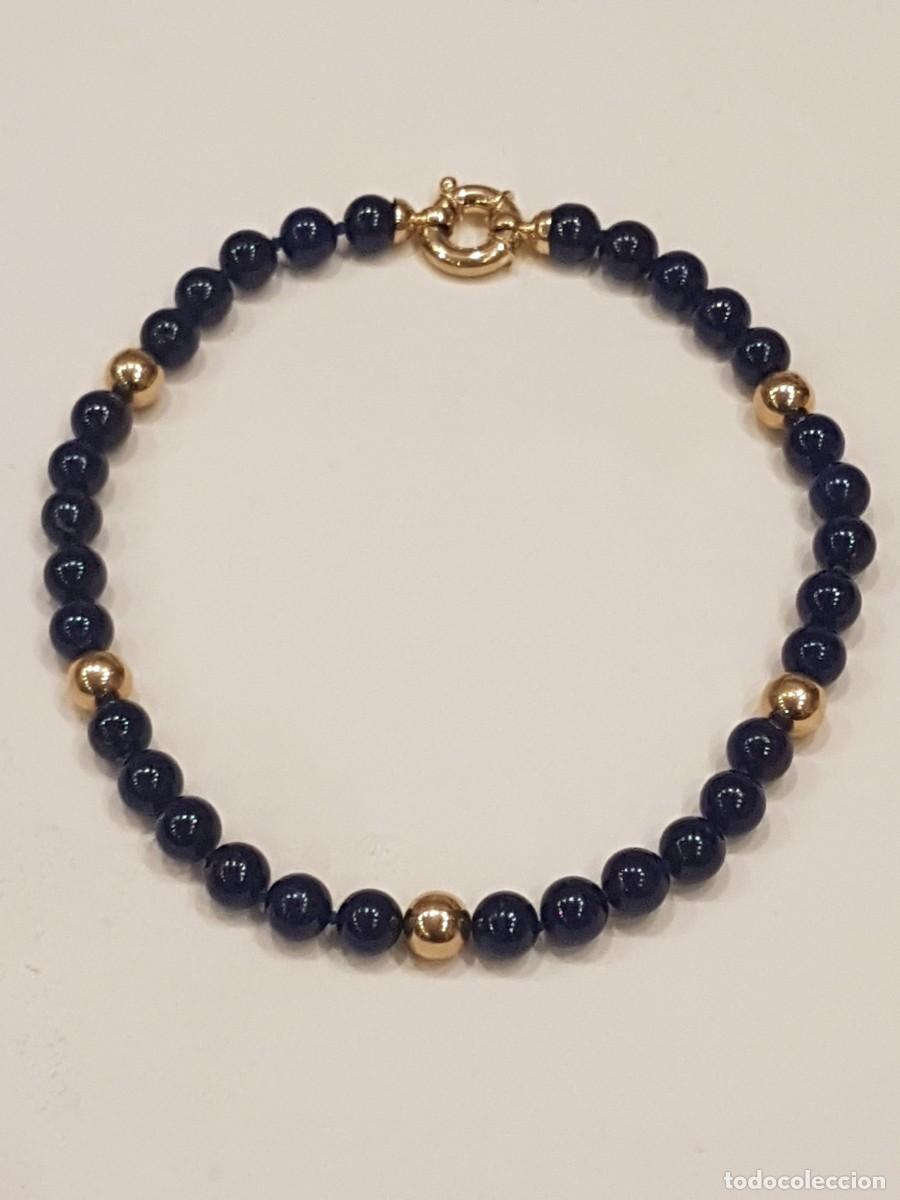 Joyeria: COLLAR DE LAPISLAZULI CIERRE Y BOLAS DE ORO 18K - Foto 1