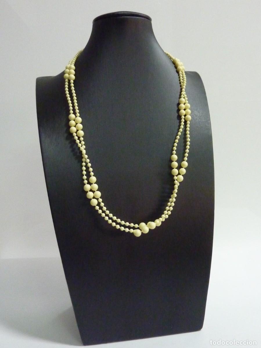 Joyeria: COLLAR ANTIGUO DE CUENTAS SINT&Eacute;TICAS - Foto 1