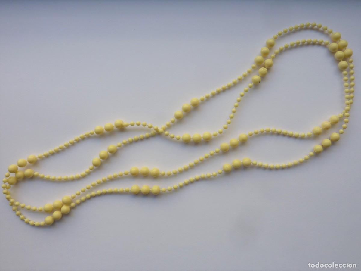 Joyeria: COLLAR ANTIGUO DE CUENTAS SINT&Eacute;TICAS - Foto 5