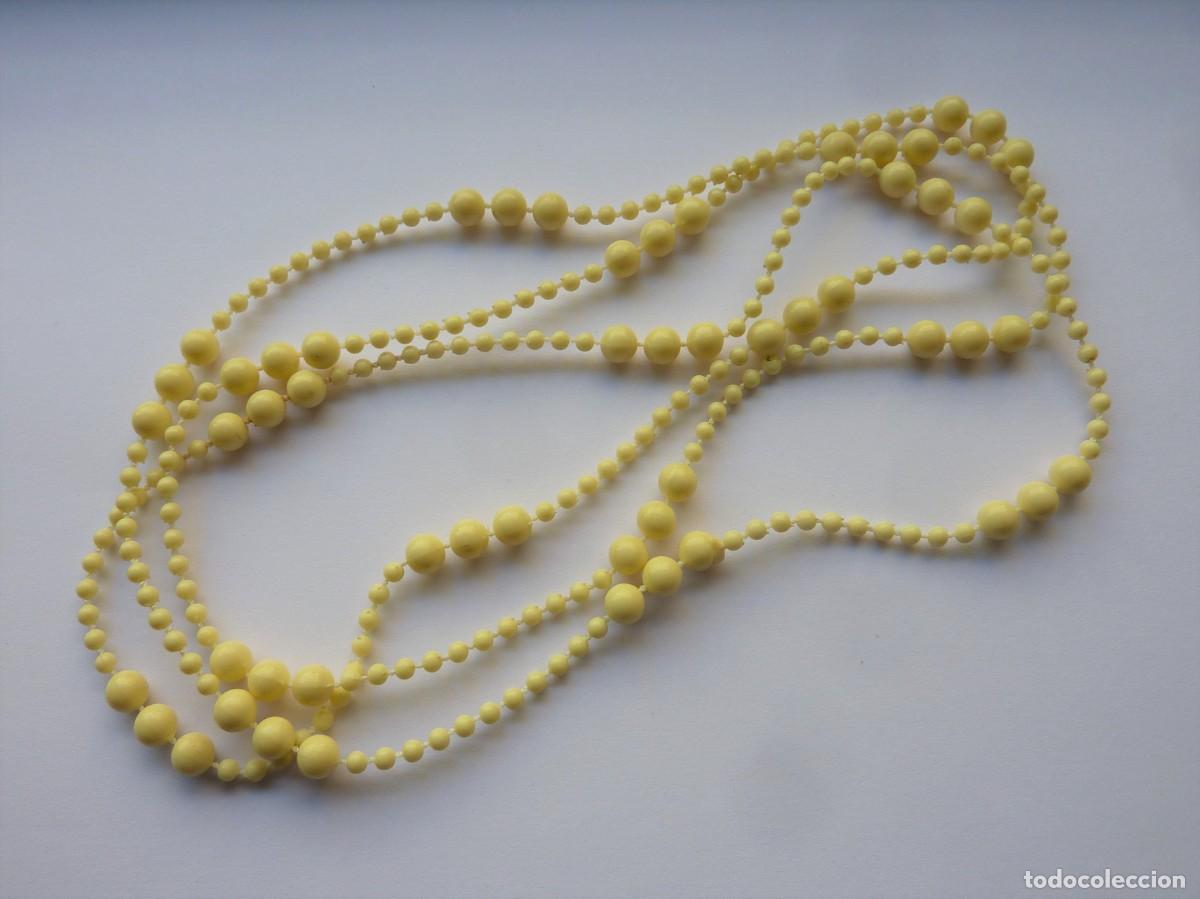 Joyeria: COLLAR ANTIGUO DE CUENTAS SINT&Eacute;TICAS - Foto 6