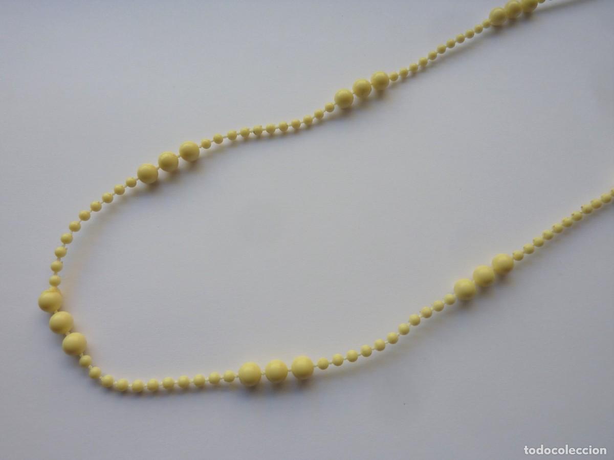 Joyeria: COLLAR ANTIGUO DE CUENTAS SINT&Eacute;TICAS - Foto 8