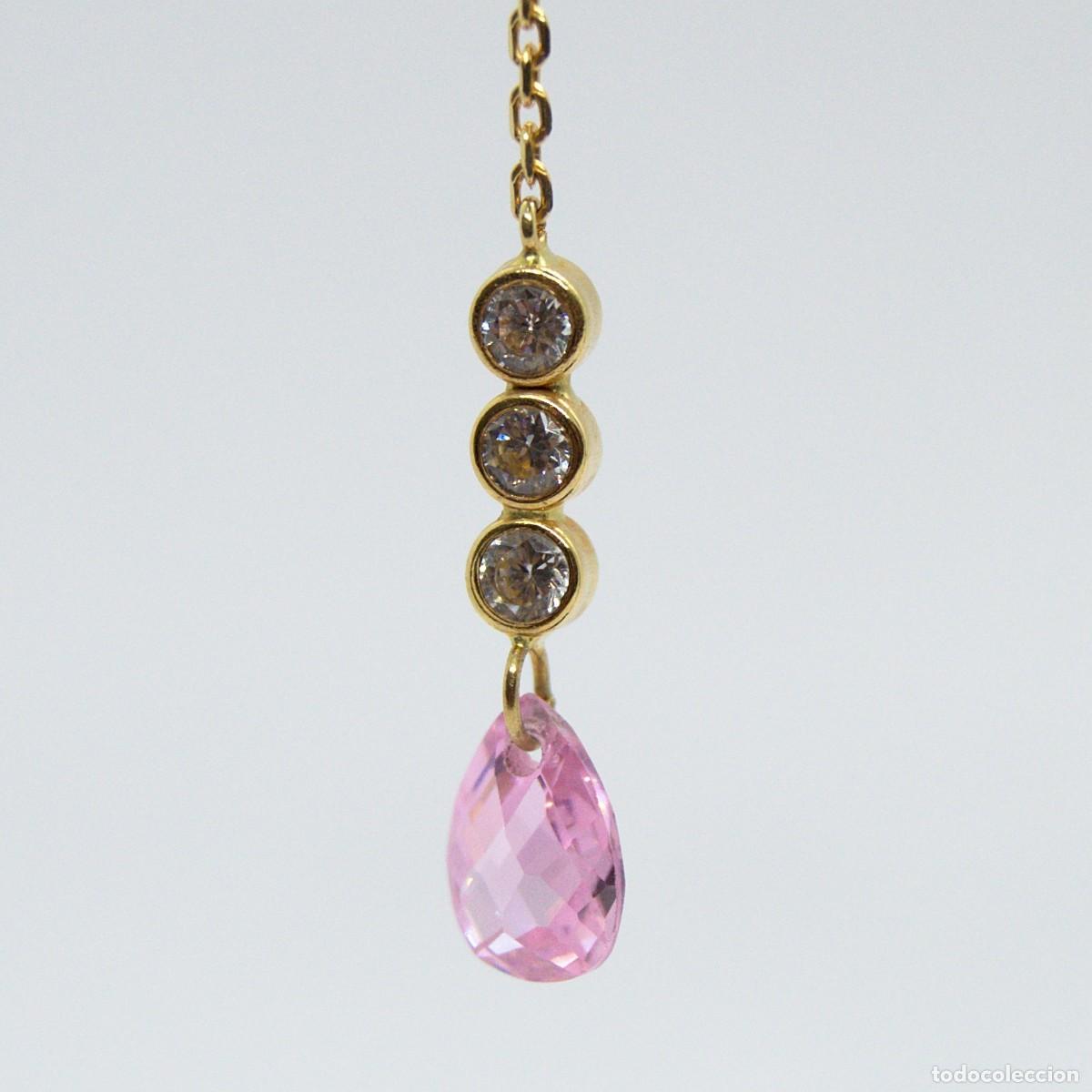 Joyeria: Pendientes en oro amarillo de 18 quilates y circonitas - Foto 5