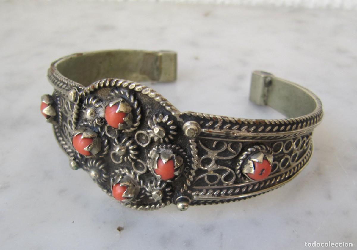Joyeria: Pulsera esclava plata bereber y coral - Foto 1