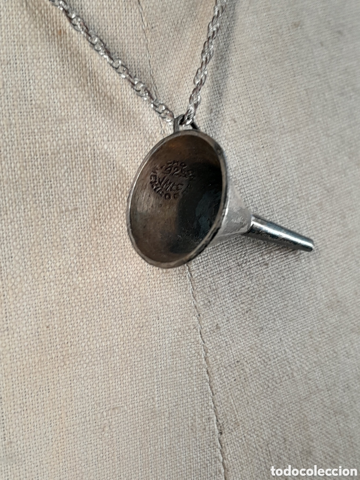 Joyeria: JOY-2971. COLGANTE DE PLATA EN FORMA DE EMBUDO. - Foto 4