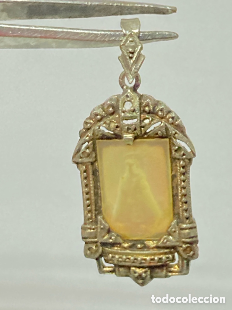 Joyeria: Colgante de plata y n&aacute;car religioso/C142 - Foto 4