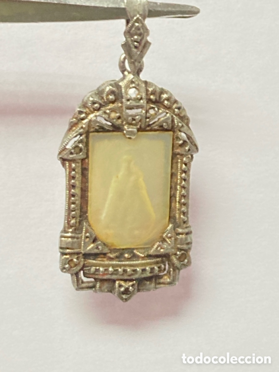 Joyeria: Colgante de plata y n&aacute;car religioso/C142 - Foto 5