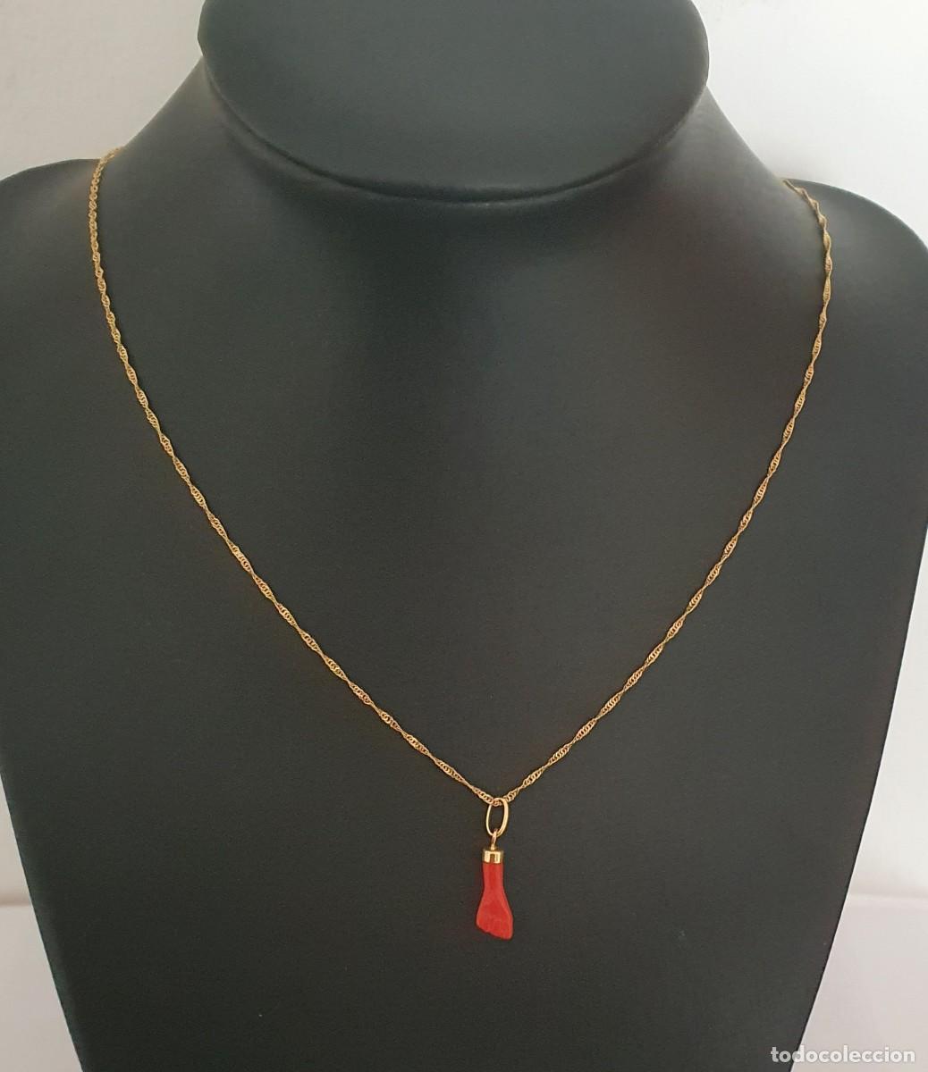 Joyeria: Cadena y higa de oro de ley 18k. 750 - Foto 2