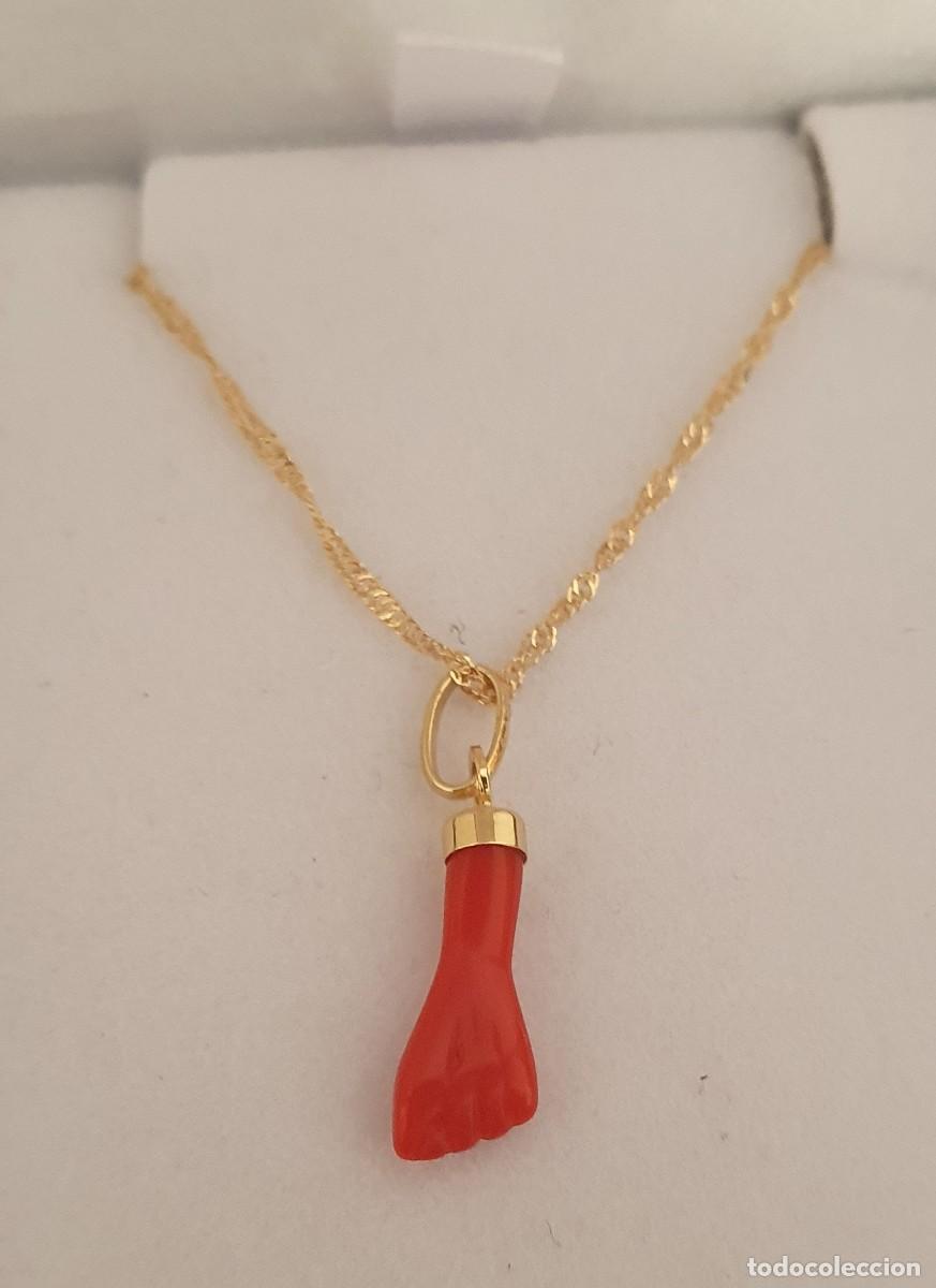 Joyeria: Cadena y higa de oro de ley 18k. 750 - Foto 4