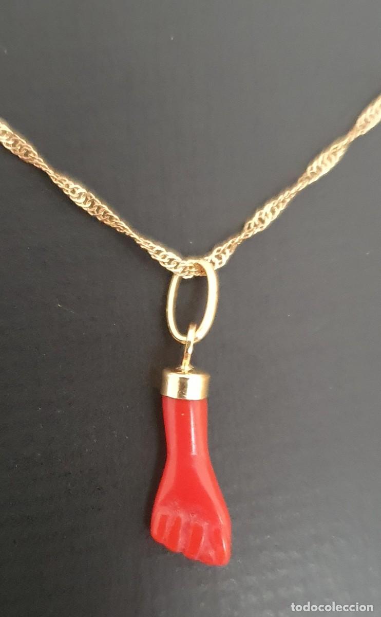 Joyeria: Cadena y higa de oro de ley 18k. 750 - Foto 1