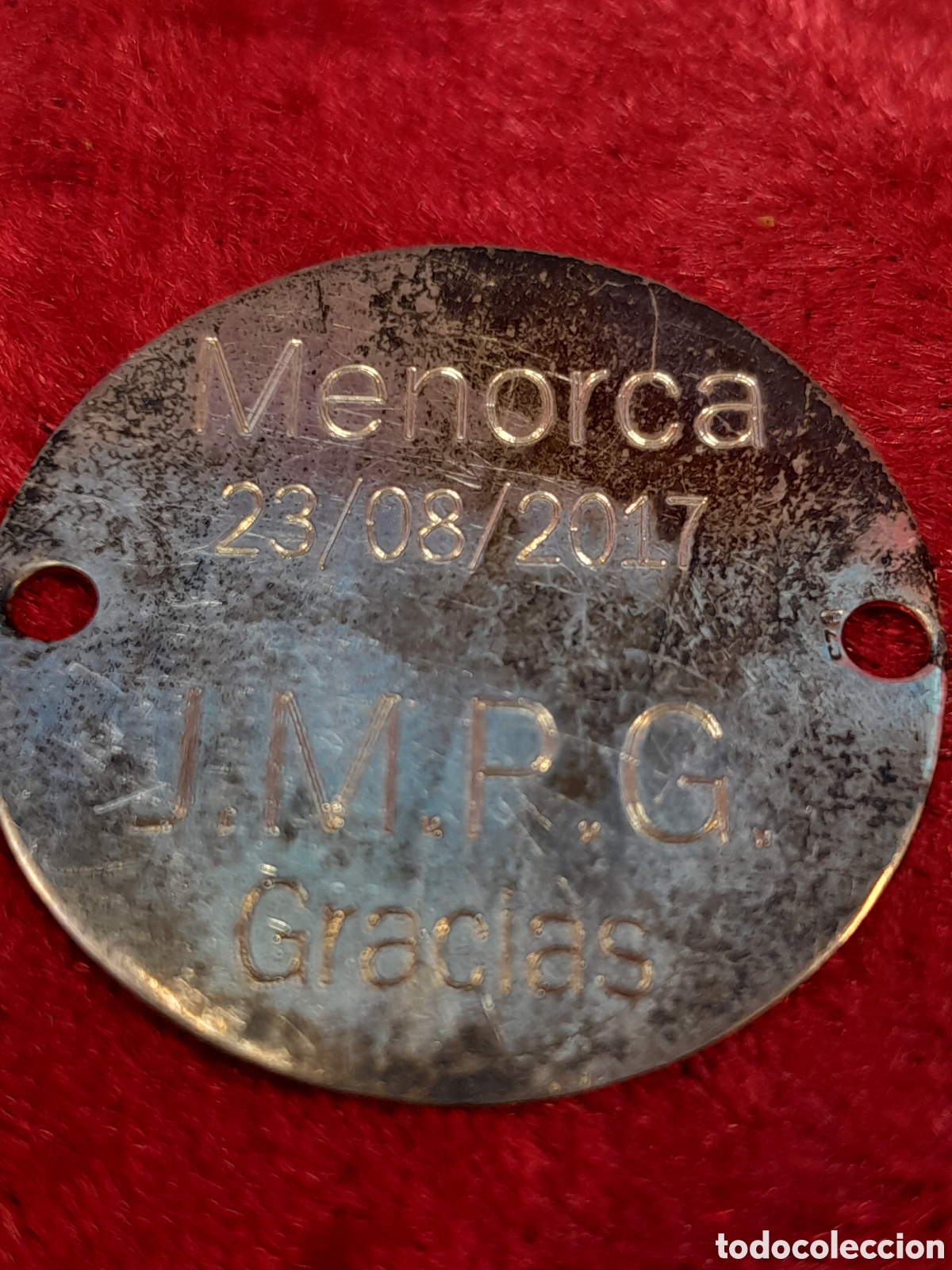 Joyeria: JOY-2986. PLACA DE PLATA CON GRABADO DE H&Iacute;PICA. - Foto 2