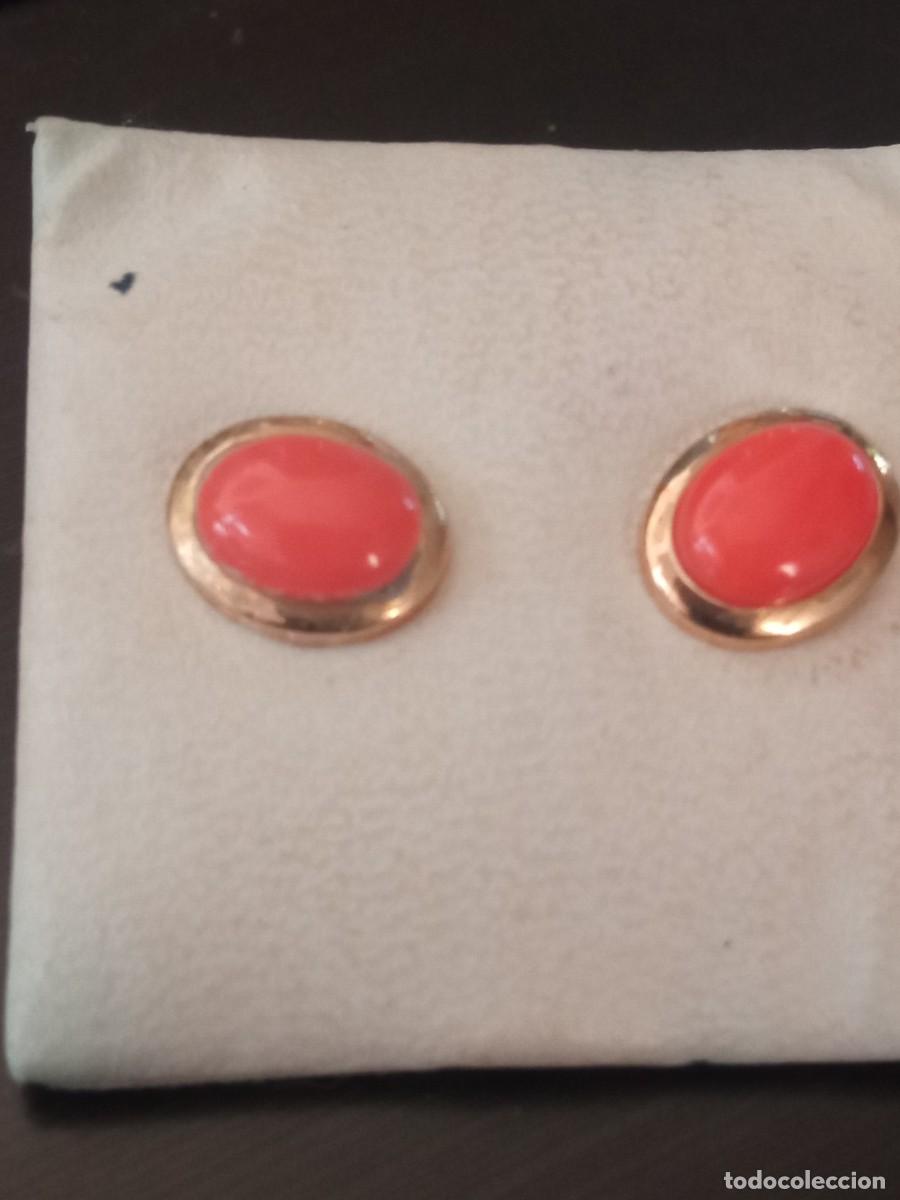 Joyeria: Pendientes de oro y coral V - Foto 1