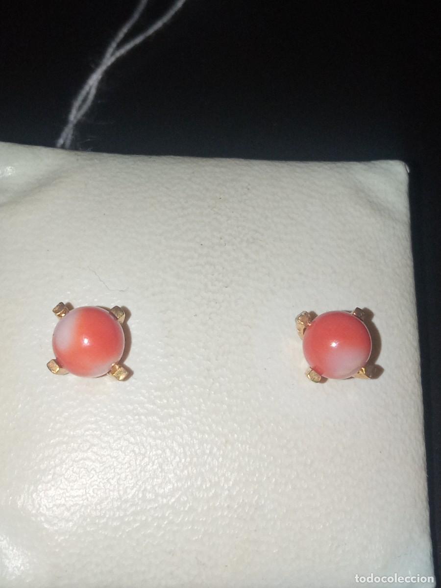 Joyeria: Pendientes de oro y coral V - Foto 1
