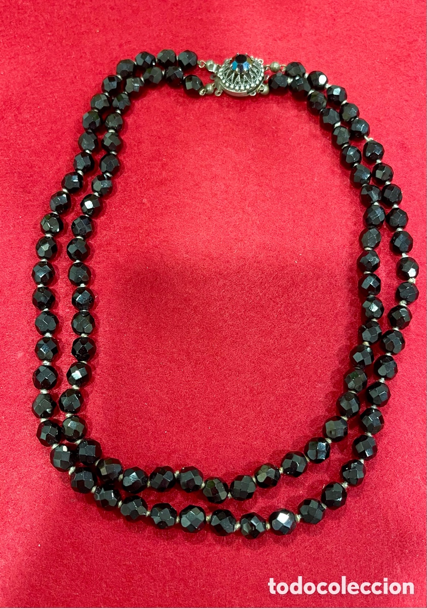 Joyeria: Bonito collar doble en &oacute;nix negro. - Foto 1