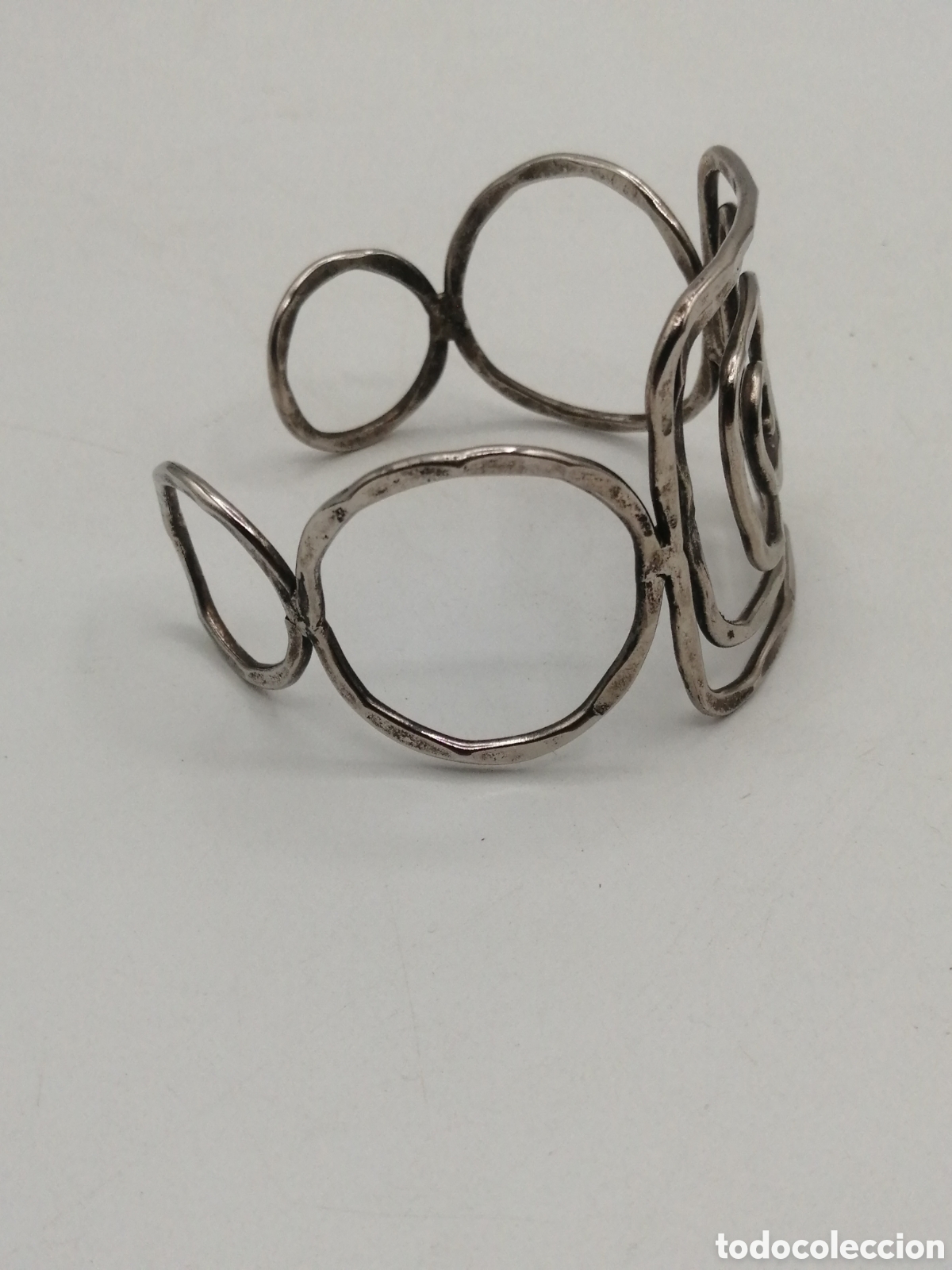 Joyeria: Pulsera brazalete metal plateado - Foto 4