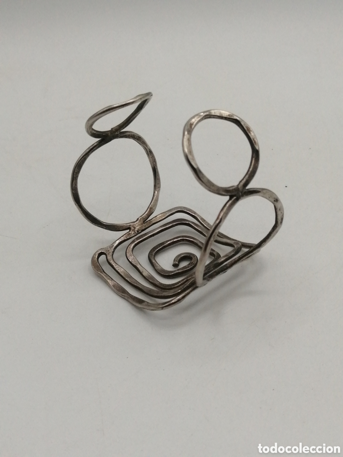 Joyeria: Pulsera brazalete metal plateado - Foto 6