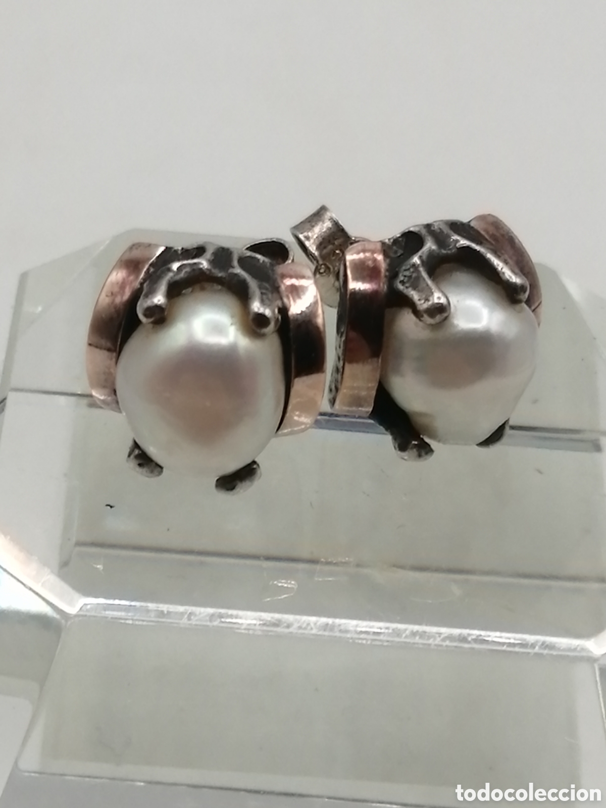 Joyeria: Pendientes plata oro y perlas australianas - Foto 2
