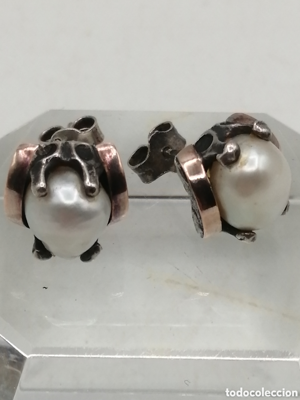 Joyeria: Pendientes plata oro y perlas australianas - Foto 3