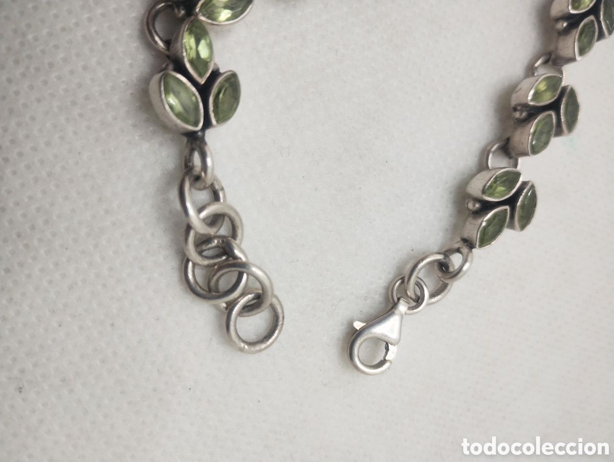 Joyeria: Pulsera de plata y olivinas - Foto 6