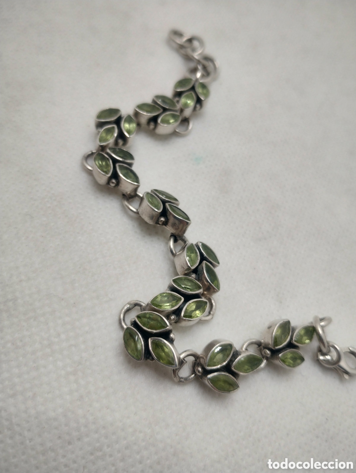 Joyeria: Pulsera de plata y olivinas - Foto 2