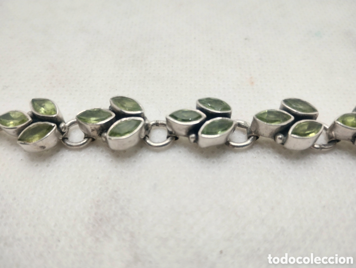 Joyeria: Pulsera de plata y olivinas - Foto 4