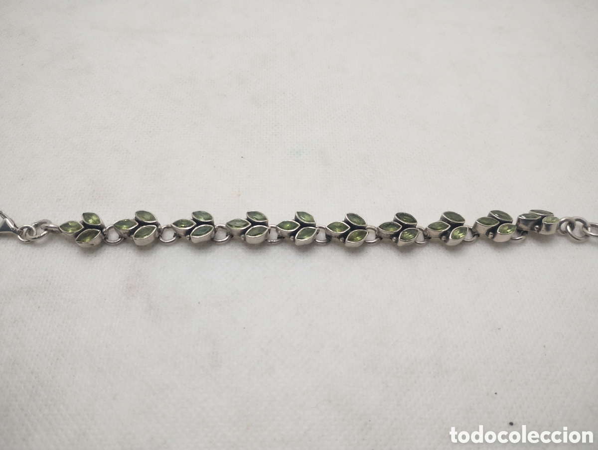 Joyeria: Pulsera de plata y olivinas - Foto 3