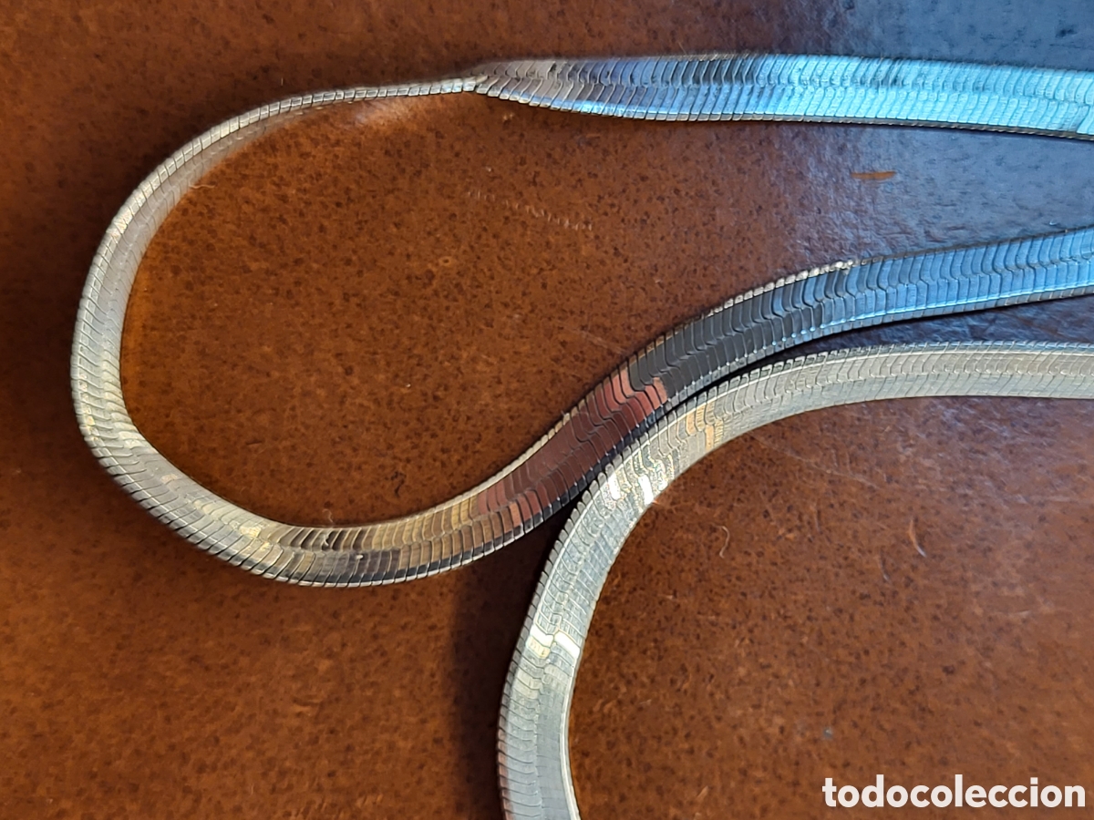 Joyeria: GARGANTILLA, COLLAR DE PLATA. 45CM LARGO - Foto 3