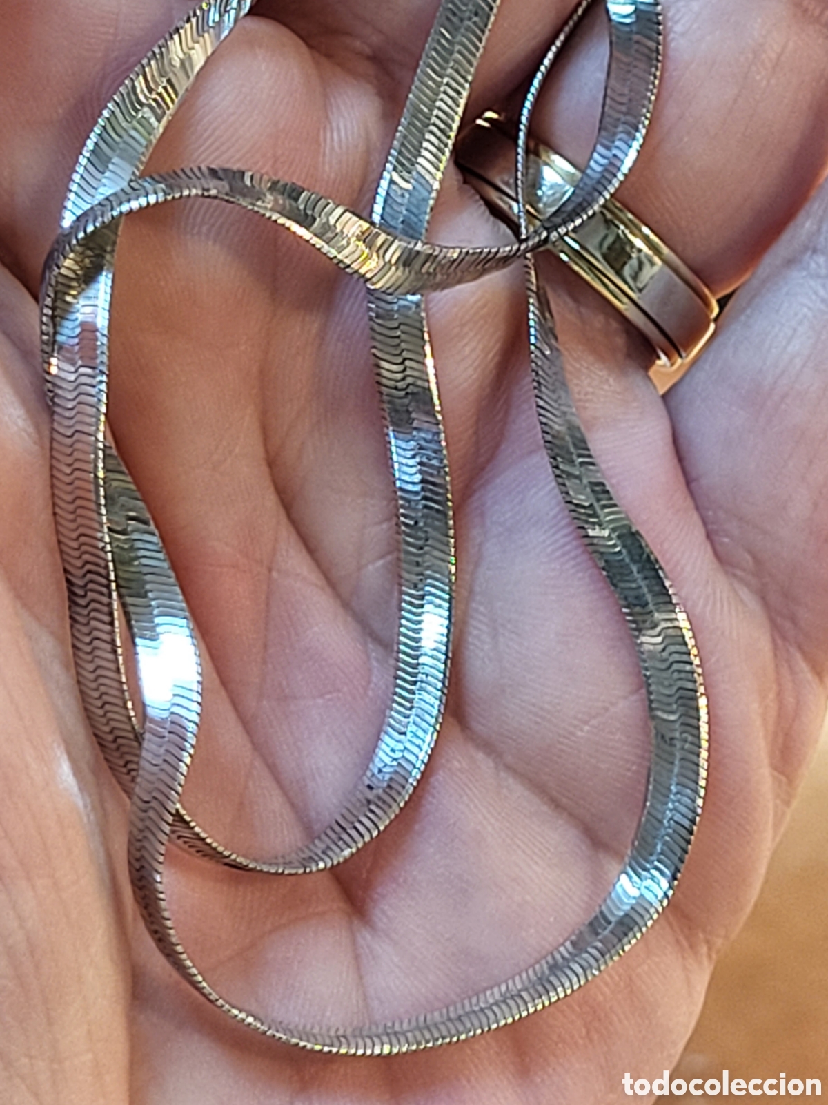 Joyeria: GARGANTILLA, COLLAR DE PLATA. 45CM LARGO - Foto 7