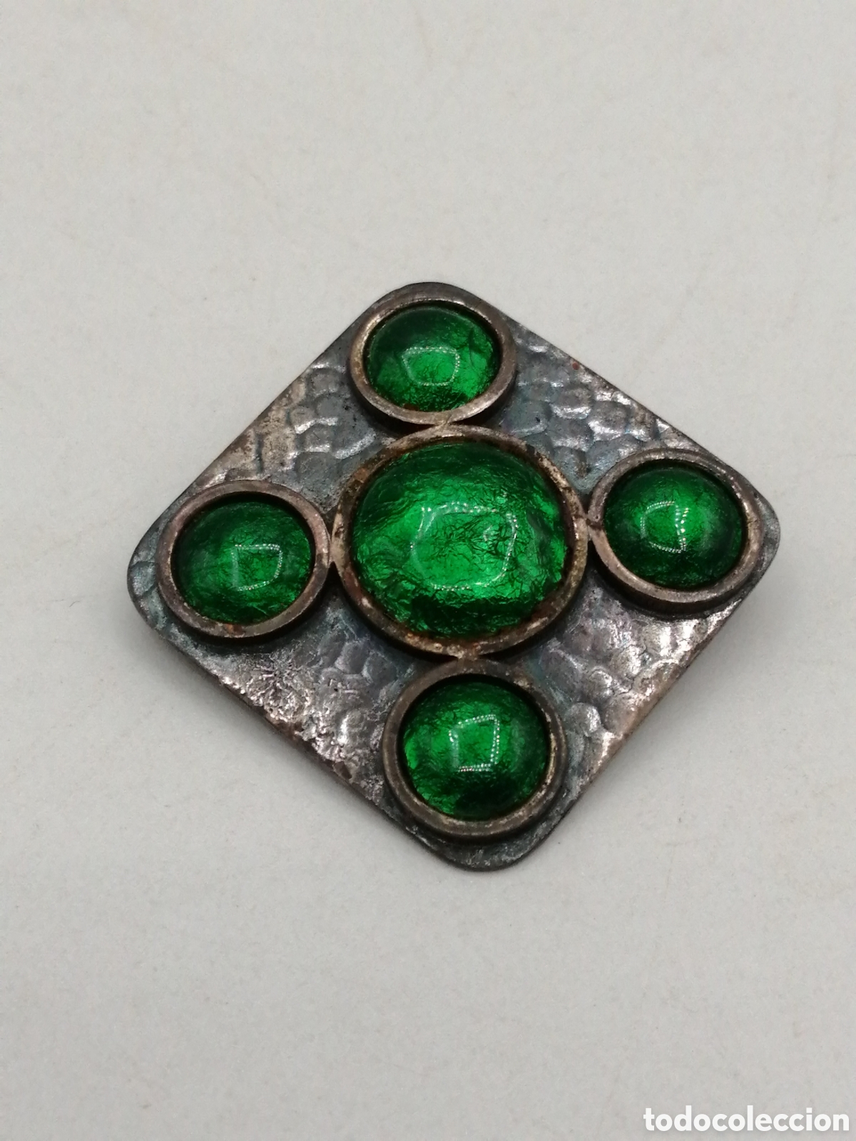 Joyeria: Broche metal plateado y esmalte - Foto 1