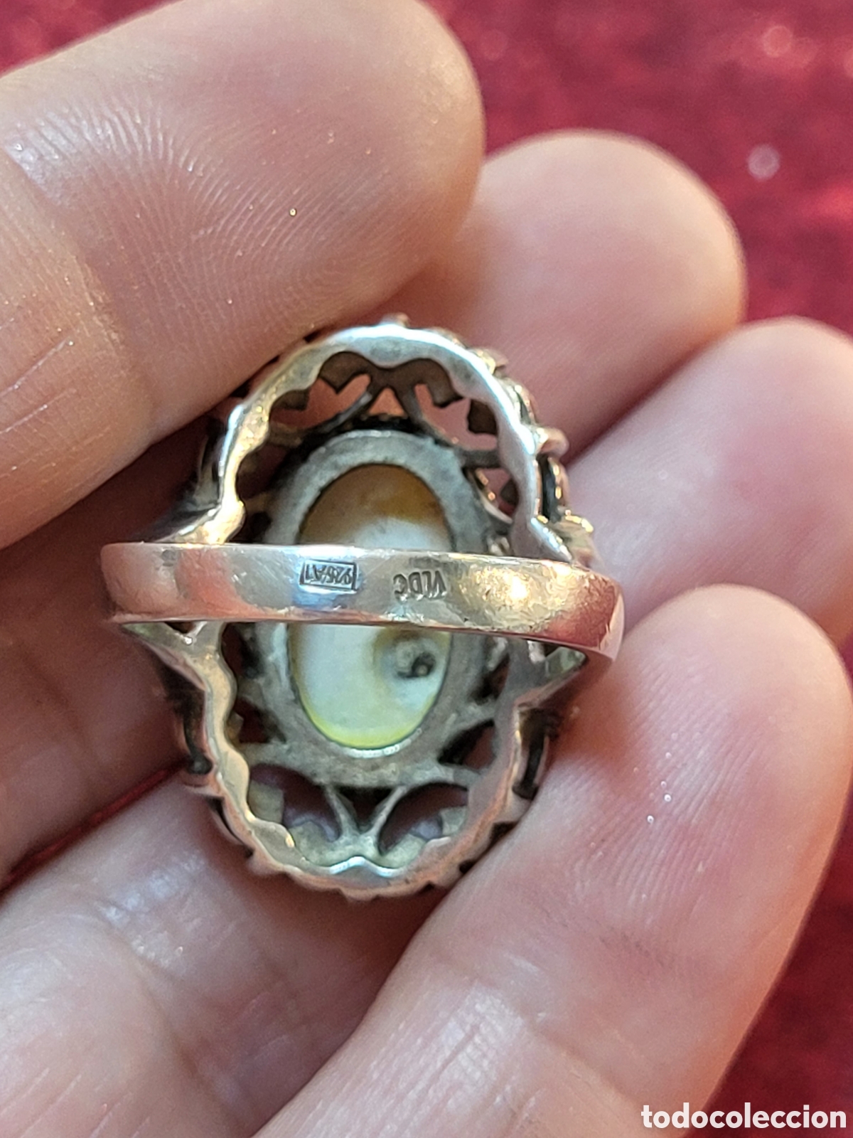 Joyeria: ANTIGUO ANILLO REALIZADO EN PLATA Y MARQUESITAS - Foto 10