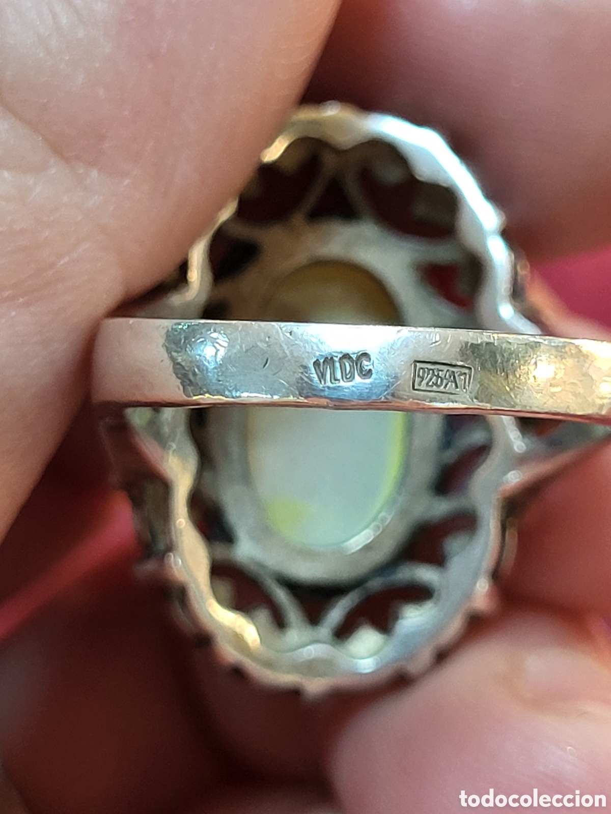 Joyeria: ANTIGUO ANILLO REALIZADO EN PLATA Y MARQUESITAS - Foto 11