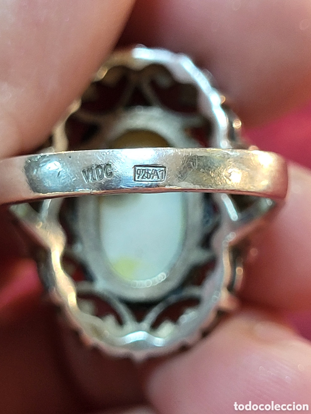 Joyeria: ANTIGUO ANILLO REALIZADO EN PLATA Y MARQUESITAS - Foto 12
