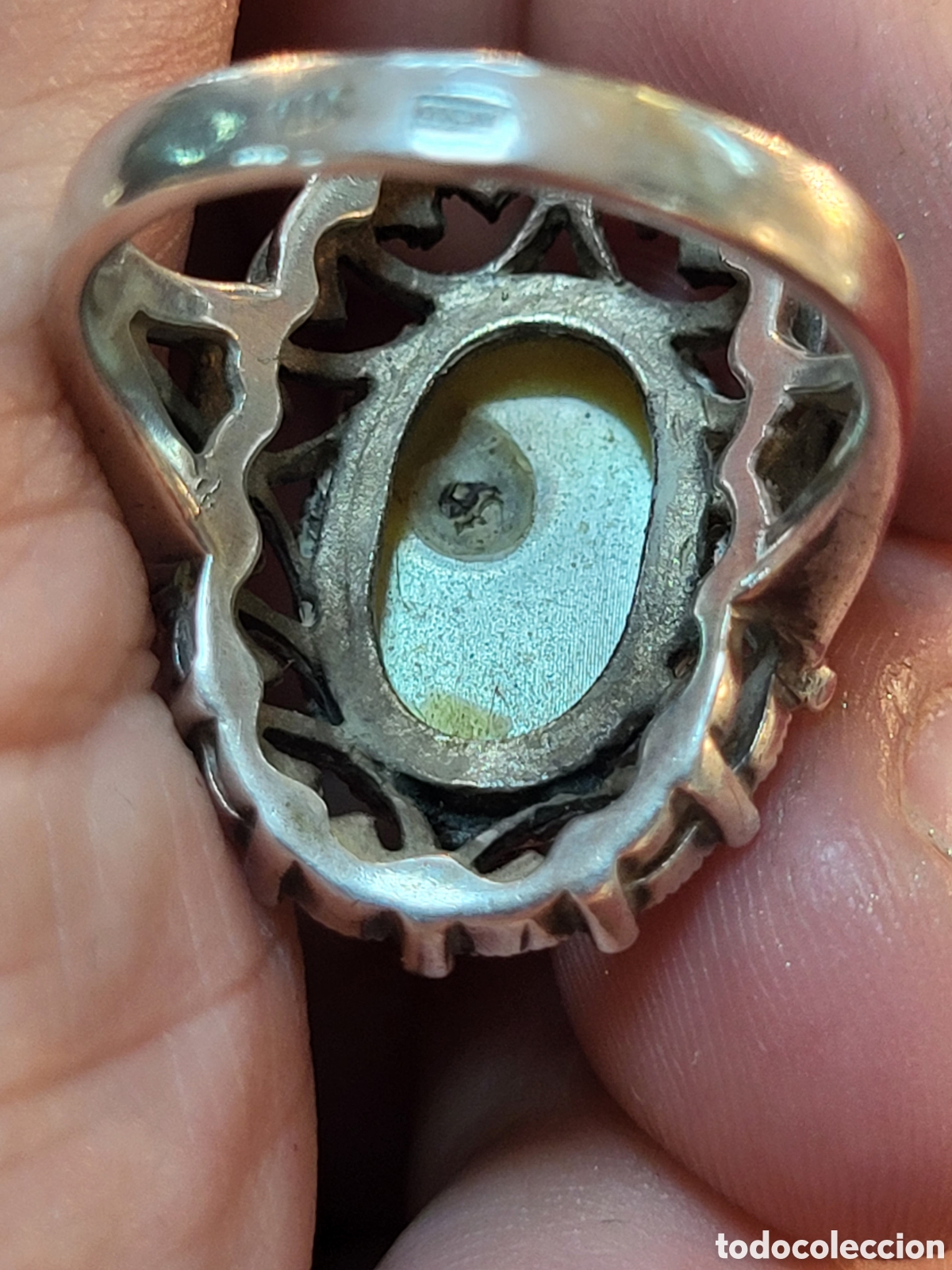 Joyeria: ANTIGUO ANILLO REALIZADO EN PLATA Y MARQUESITAS - Foto 13