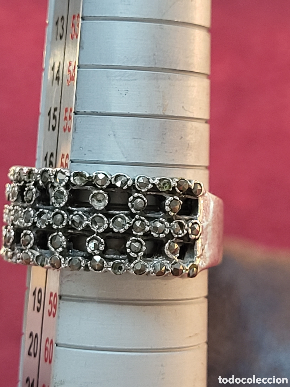 Joyeria: ANTIGUO ANILLO REALIZADO EN PLATA Y MARQUESITAS - Foto 11