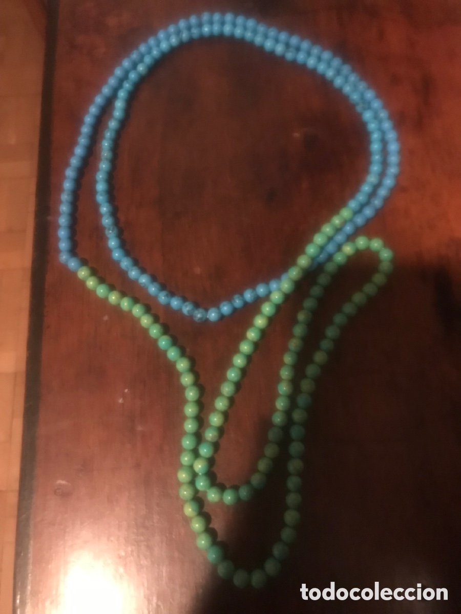 Joyeria: Collar de turquesas de 1,40 cm largo abierto - Foto 2