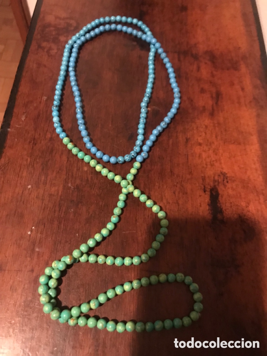 Joyeria: Collar de turquesas de 1,40 cm largo abierto - Foto 3