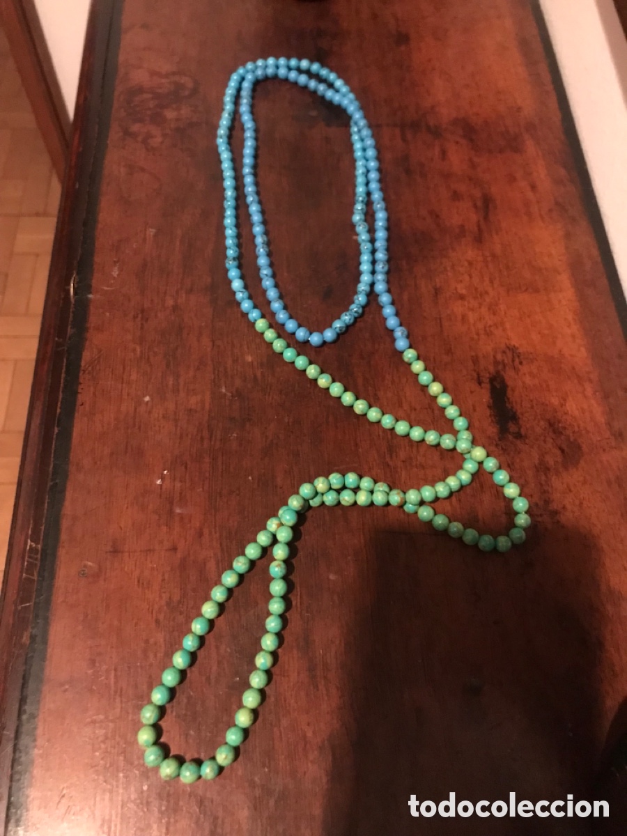 Joyeria: Collar de turquesas de 1,40 cm largo abierto - Foto 4